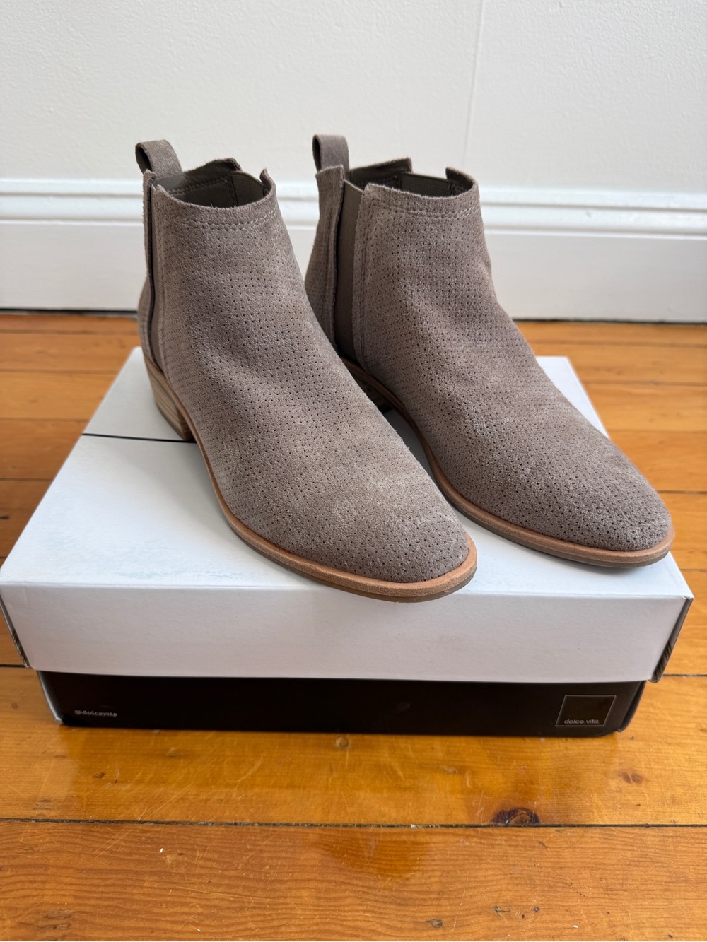 Dolce Vita Women’s Taupe Suede Chelsea Boots